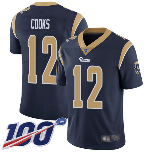 Los Angeles Rams Limited Navy Blue Men Brandin Cooks Home Jersey NFL Football #12 100th Season Vapor Untouchable